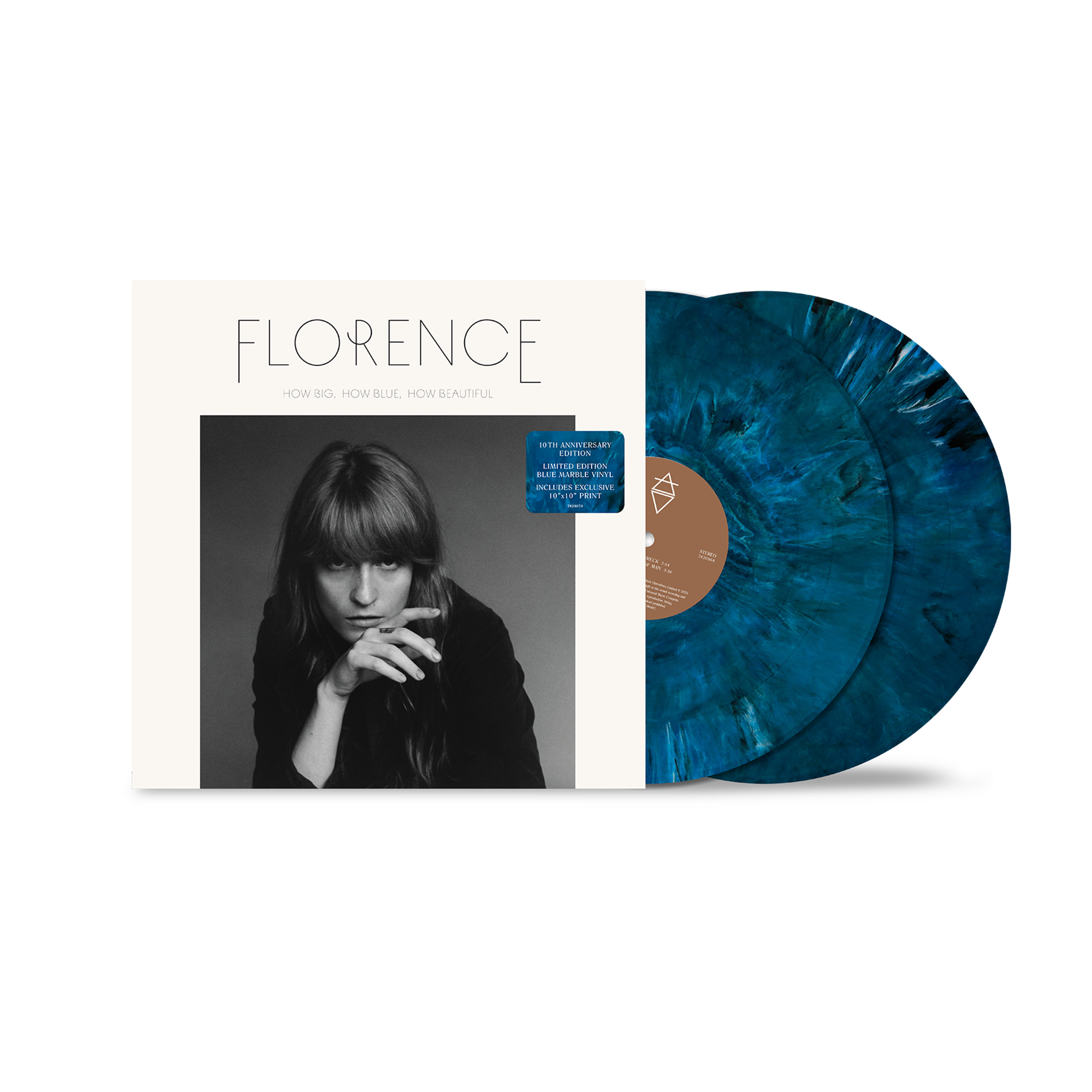 Florence + The Machine - How Big, How Blue, How Beautiful 10th Anniversary Edition Vinyl 2LP + 10" x 10" Print